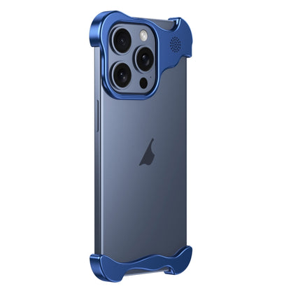 For iPhone 14 Pro Max Aromatherapy Alloy Frameless Phone Case(Blue) - iPhone 14 Pro Max Cases by PMC Jewellery | Online Shopping South Africa | PMC Jewellery | Buy Now Pay Later Mobicred