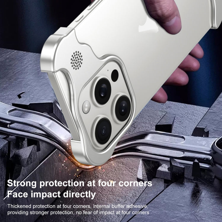 For iPhone 16 Pro Aromatherapy Alloy Frameless Phone Case(Purple) - free shipping - PMC Jewellery - Order now!