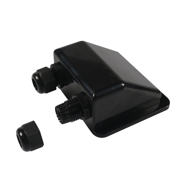 RV Sealed Waterproof Solar Double Cable Entry Gland Box(Black) - Other Tools by PMC TechLife | Online Shopping South Africa | PMC TechLife | Buy Now Pay Later Mobicred