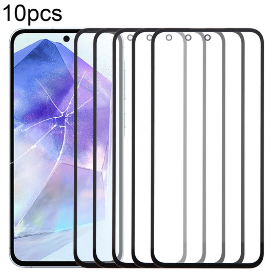 For Samsung Galaxy A55 SM-A556B 10pcs Front Screen Outer Glass Lens with OCA Optically Clear Adhesive - Outer Glass Lens by PMC Jewellery | Online Shopping South Africa | PMC Jewellery | Buy Now Pay Later Mobicred
