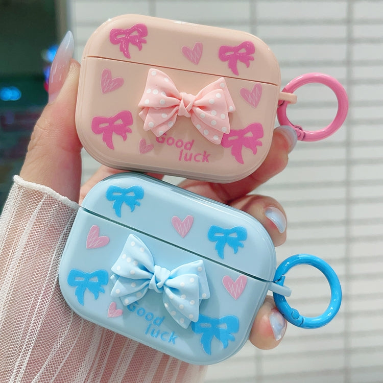 For AirPods 3 3D Dot Bowknot Bluetooth Earphone Protective Case(Pink) - For AirPods 3 by PMC Jewellery | Online Shopping South Africa | PMC Jewellery | Buy Now Pay Later Mobicred