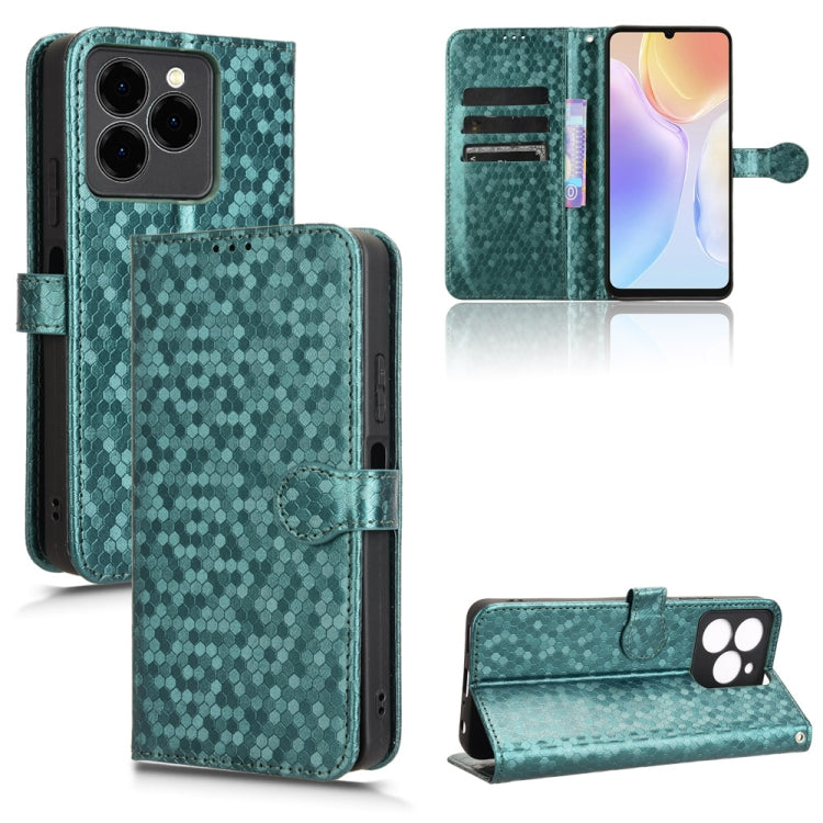 For Ulefone Note 20 Pro Honeycomb Dot Texture Leather Phone Case(Green) - Ulefone Cases by PMC Jewellery | Online Shopping South Africa | PMC Jewellery | Buy Now Pay Later Mobicred