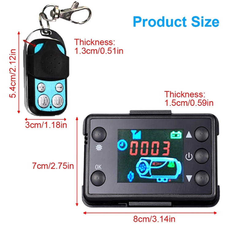 Car 12V / 24V Parking Heater LCD Monitor Switch with Remote Controller(Black) - Engine Fittings by PMC Jewellery | Online Shopping South Africa | PMC Jewellery | Buy Now Pay Later Mobicred