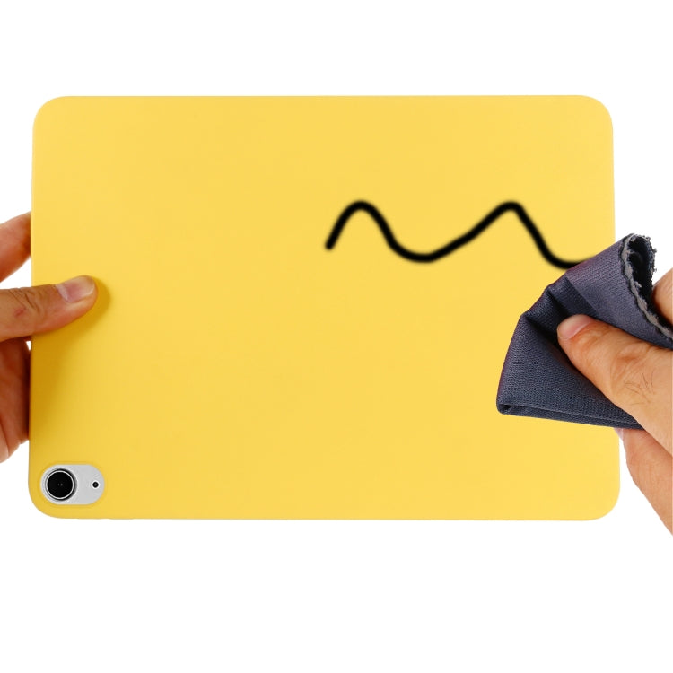 For iPad Air 13 2025 / 2024 Pure Color Liquid Silicone Shockproof Tablet Case(Yellow) - free shipping - PMC TechLife - Order now!