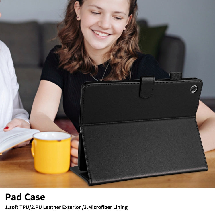For Lenovo Tab M10 Plus 10.6 3rd Gen Rhombus Lattice Leather Smart Tablet Case(Black) - free shipping - PMC TechLife - Order now!