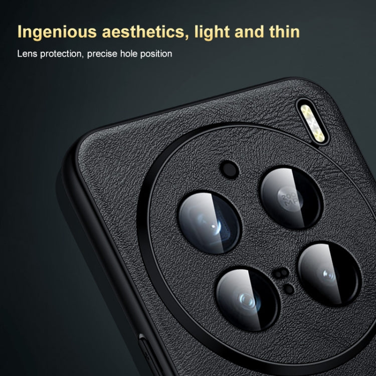 For vivo X100 SULADA Shockproof TPU + Handmade Leather Phone Case(Black) - vivo Cases by SULADA | Online Shopping South Africa | PMC Jewellery | Buy Now Pay Later Mobicred