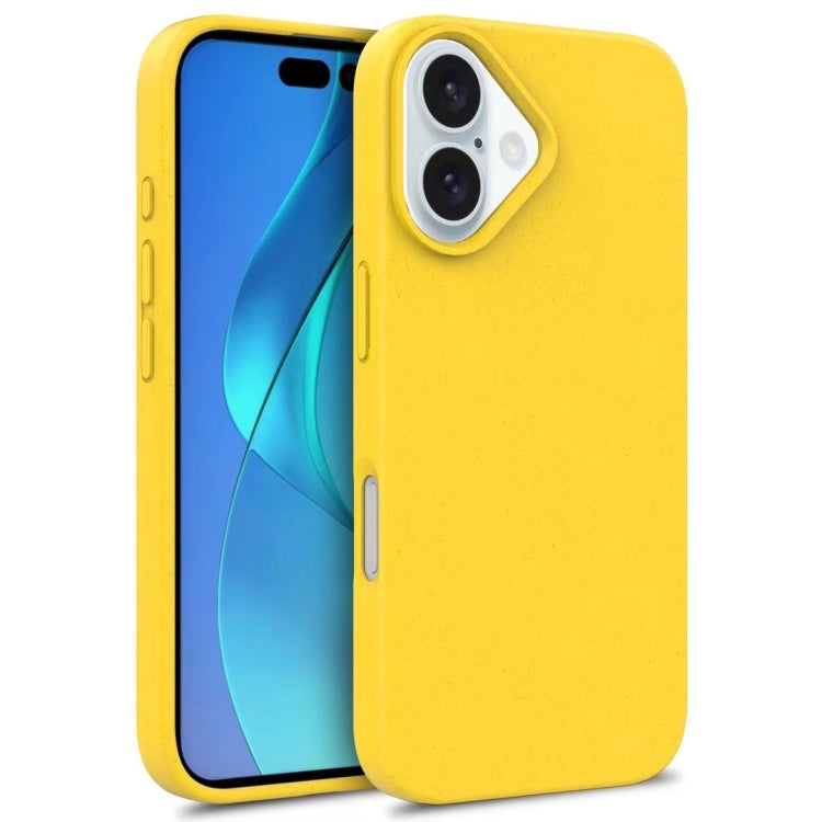 For iPhone 16 Wheat Straw TPU Phone Case(Yellow) - iPhone 16 Cases by PMC TechLife | Online Shopping South Africa | PMC TechLife | Buy Now Pay Later Mobicred