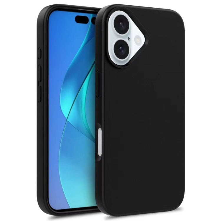 For iPhone 16 Plus Wheat Straw TPU Phone Case(Black) - iPhone 16 Plus Cases by PMC TechLife | Online Shopping South Africa | PMC TechLife | Buy Now Pay Later Mobicred