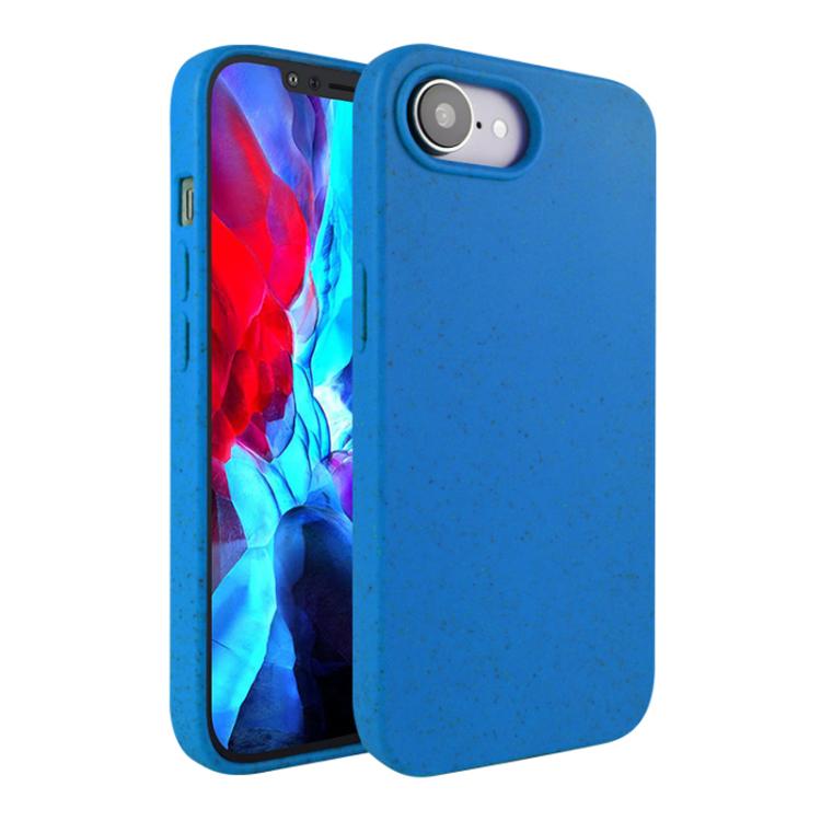 For iPhone 16e Wheat Straw TPU Phone Case(Blue) - iPhone 16e Cases by PMC TechLife | Online Shopping South Africa | PMC TechLife | Buy Now Pay Later Mobicred