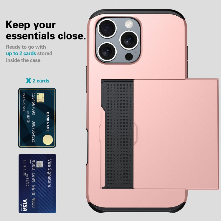 For iPhone 16 Plus Shockproof Armor Phone Case with Card Slot(Blue) - iPhone 16 Plus Cases by PMC TechLife | Online Shopping South Africa | PMC TechLife | Buy Now Pay Later Mobicred