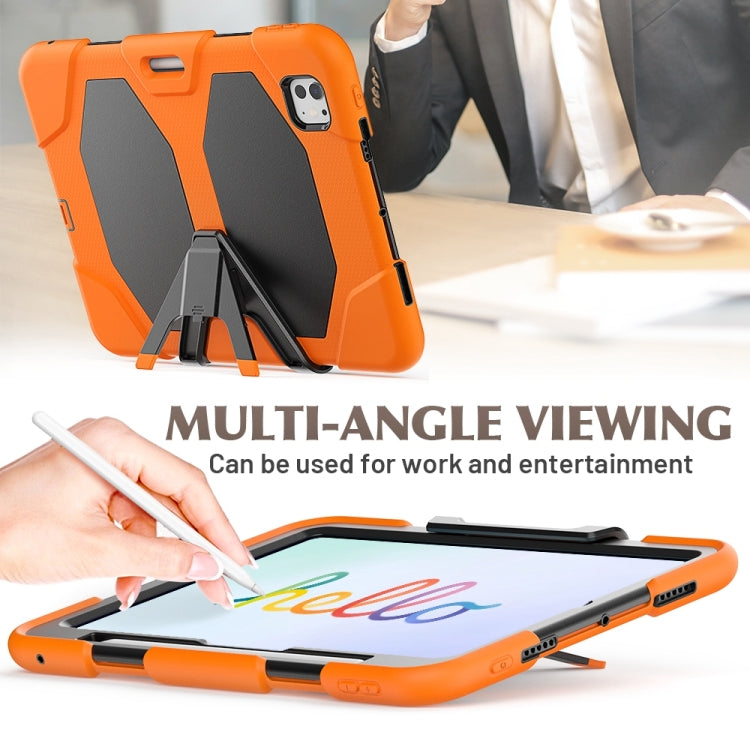 For iPad Pro 11 2024 Colorful Silicone Heavy Duty Hybrid PC Tablet Case(Orange) - iPad Pro 11 2024 Cases by PMC TechLife | Online Shopping South Africa | PMC TechLife | Buy Now Pay Later Mobicred