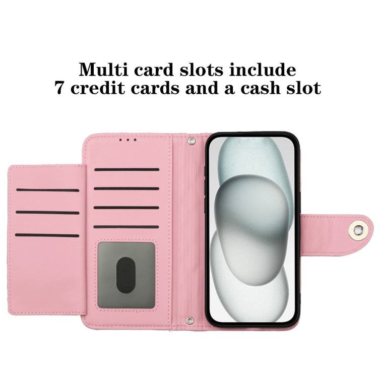 For Blackview A52 Rhombic Texture Flip Leather Phone Case with Lanyard(Pink) - More Brand by PMC TechLife | Online Shopping South Africa | PMC TechLife | Buy Now Pay Later Mobicred
