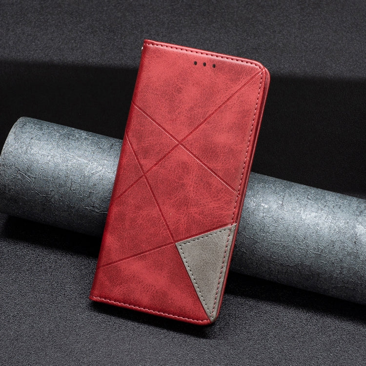 For Samsung Galaxy S25 5G Rhombus Texture Magnetic Leather Phone Case(Red) - Galaxy S25 5G Cases by PMC Jewellery | Online Shopping South Africa | PMC Jewellery | Buy Now Pay Later Mobicred
