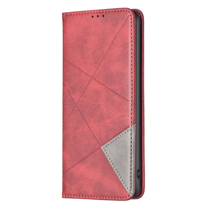 For Samsung Galaxy S25 Ultra 5G Rhombus Texture Magnetic Leather Phone Case(Red) - Galaxy S25 Ultra 5G Cases by PMC Jewellery | Online Shopping South Africa | PMC Jewellery | Buy Now Pay Later Mobicred