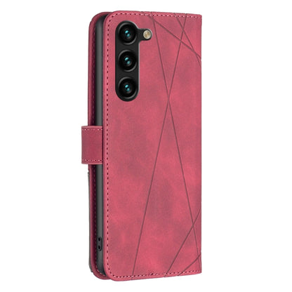 For Samsung Galaxy S25+ 5G Magnetic Buckle Rhombus Texture Leather Phone Case(Red) - Galaxy S25+ 5G Cases by PMC Jewellery | Online Shopping South Africa | PMC Jewellery | Buy Now Pay Later Mobicred