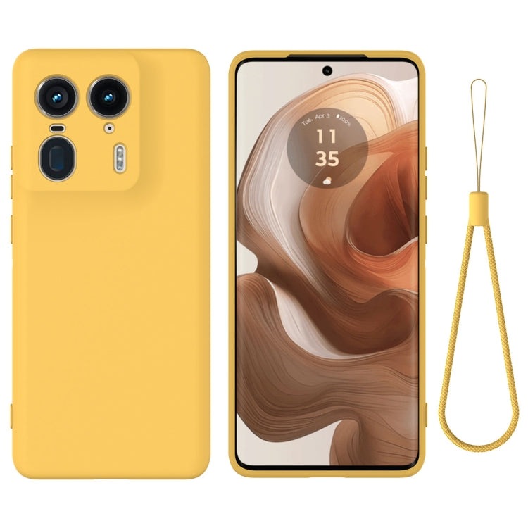For Motorola Edge 50 Ultra Solid Color Liquid Silicone Dropproof Full Coverage Phone Case(Yellow) - free shipping - PMC TechLife - Order now!
