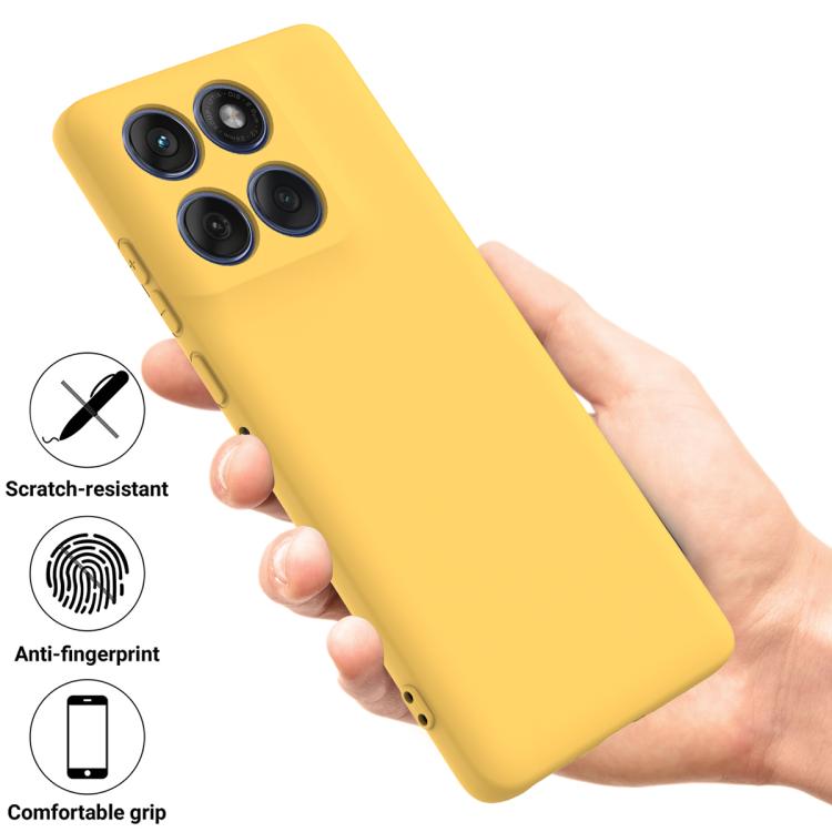 For Motorola Edge 60 Fusion / Edge 60 Solid Color Liquid Silicone Dropproof Full Coverage Phone Case(Yellow) - free shipping - PMC TechLife - Order now!
