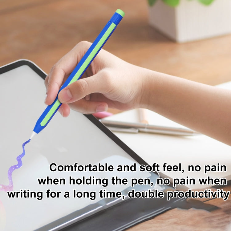 For Apple Pencil 2 / Pencil Pro Colorful Pencil Style Stylus Silicone Protective Case(Black Red) - Pencil Accessories by PMC Jewellery | Online Shopping South Africa | PMC Jewellery | Buy Now Pay Later Mobicred