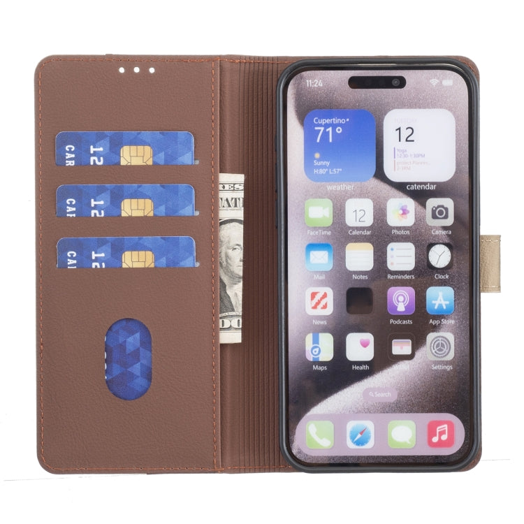 For Google Pixel 9 Color Matching RFID Anti-theft Leather Phone Case(Brown) - Google Cases by PMC TechLife | Online Shopping South Africa | PMC TechLife | Buy Now Pay Later Mobicred