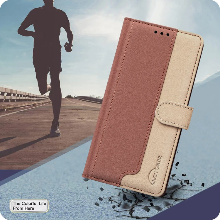 For Google Pixel 9 Pro Color Matching RFID Anti-theft Leather Phone Case(Brown) - Google Cases by PMC TechLife | Online Shopping South Africa | PMC TechLife | Buy Now Pay Later Mobicred