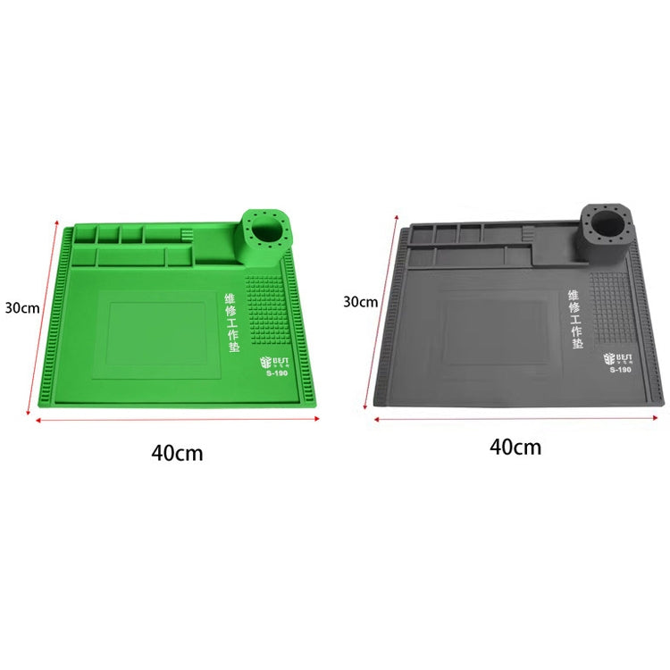 BEST S-190 High-temperature Resistant Silicone Pad Workbench Pad(Green) - Working Mat by BEST | Online Shopping South Africa | PMC TechLife | Buy Now Pay Later Mobicred
