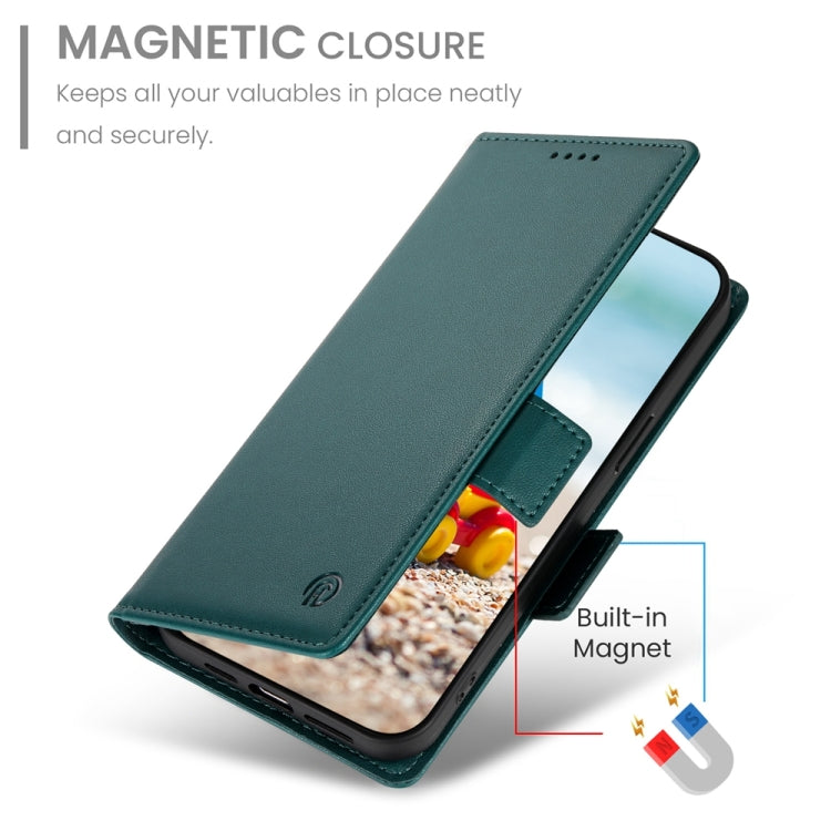 For Google Pixel 9 Pro Side Buckle Magnetic Frosted Leather Phone Case(Dark Green) - Google Cases by PMC TechLife | Online Shopping South Africa | PMC TechLife | Buy Now Pay Later Mobicred