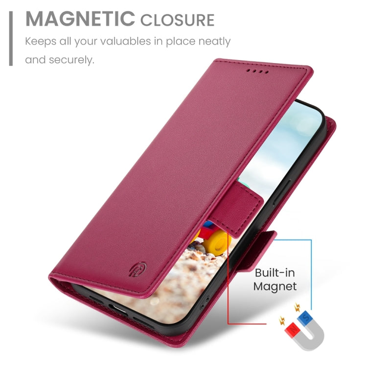For Google Pixel 9 Side Buckle Magnetic Frosted Leather Phone Case(Wine Red) - Google Cases by PMC TechLife | Online Shopping South Africa | PMC TechLife | Buy Now Pay Later Mobicred
