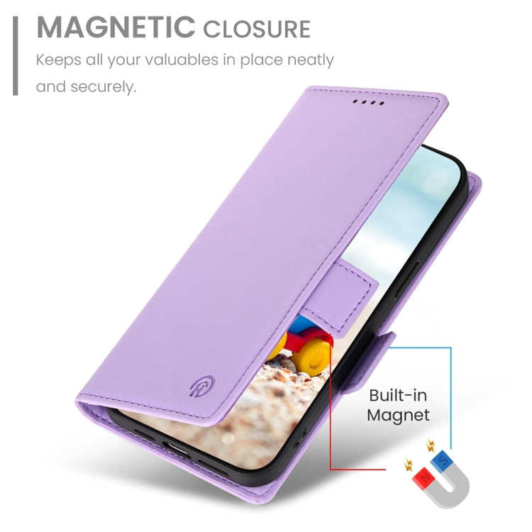 For Google Pixel 9 Side Buckle Magnetic Frosted Leather Phone Case(Purple) - Google Cases by PMC TechLife | Online Shopping South Africa | PMC TechLife | Buy Now Pay Later Mobicred