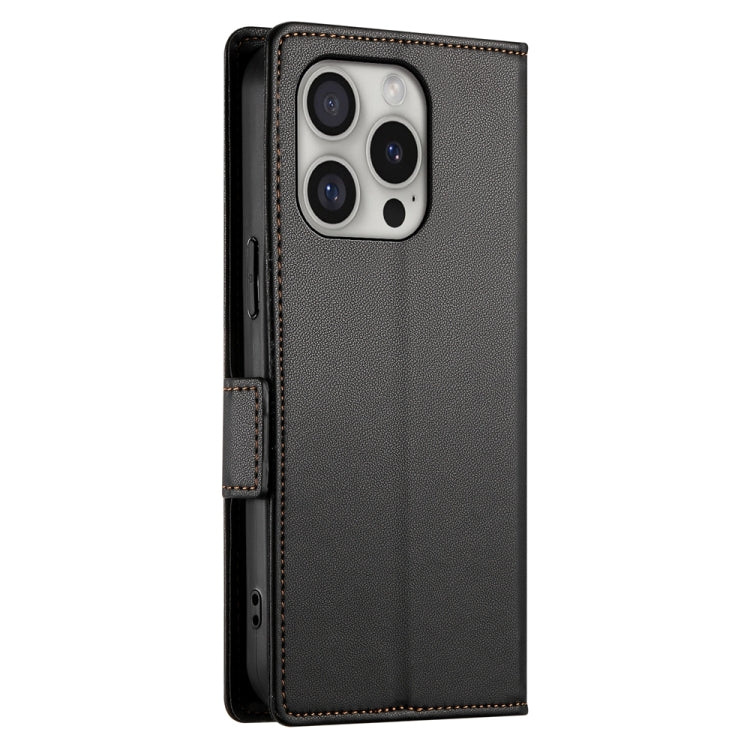 For iPhone 16 Pro Side Buckle Magnetic Frosted Leather Phone Case(Black) - iPhone 16 Pro Cases by PMC Jewellery | Online Shopping South Africa | PMC Jewellery | Buy Now Pay Later Mobicred