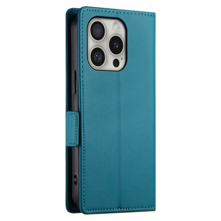 For iPhone 16 Pro Side Buckle Magnetic Frosted Leather Phone Case(Blue) - free shipping - PMC TechLife - Order now!
