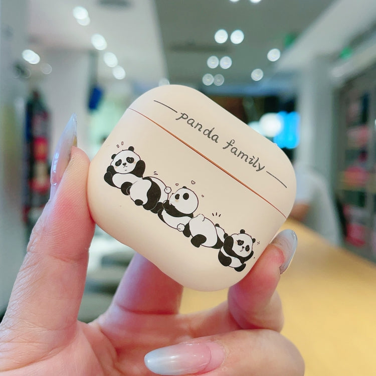 For AirPods 3 Panda Pattern Earbuds Box Frosted TPU Case(Panda Family) - For AirPods 3 by PMC Jewellery | Online Shopping South Africa | PMC Jewellery | Buy Now Pay Later Mobicred