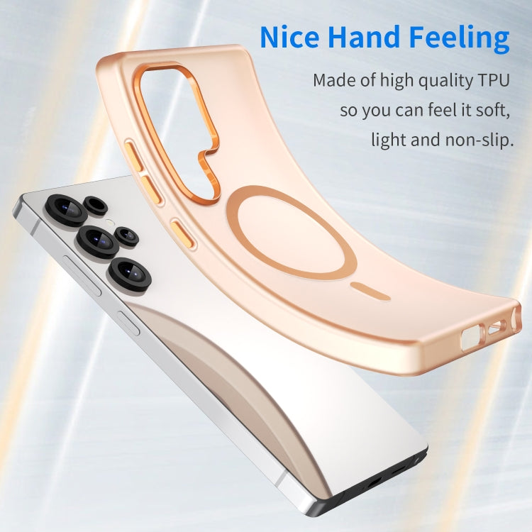 For Samsung Galaxy S25 Ultra MagSafe Frosted Translucent TPU + PC Full Coverage Phone Case(Orange) - Galaxy S25 Ultra 5G Cases by PMC Jewellery | Online Shopping South Africa | PMC Jewellery | Buy Now Pay Later Mobicred