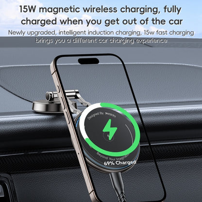 Yesido C306 15W Car Magnetic Wireless Charging Holder(Black) - Wireless Charger Holders by Yesido | Online Shopping South Africa | PMC Jewellery | Buy Now Pay Later Mobicred