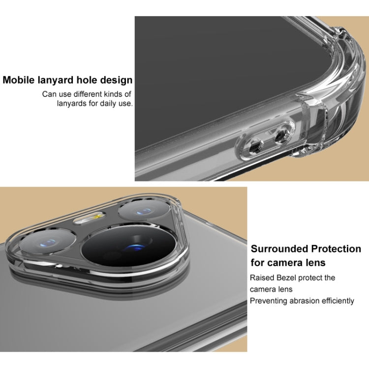 For iPhone 16 Pro Max imak Shockproof Airbag TPU Phone Case(Matte Black) - iPhone 16 Pro Max Cases by imak | Online Shopping South Africa | PMC Jewellery | Buy Now Pay Later Mobicred