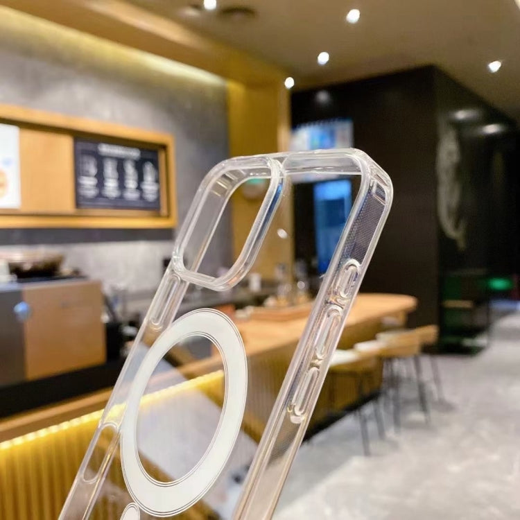 For iPhone 16 Large Hole Camera MagSafe Magnetic Clear Acrylic TPU Case(Transparent) - iPhone 16 Cases by PMC TechLife | Online Shopping South Africa | PMC TechLife | Buy Now Pay Later Mobicred