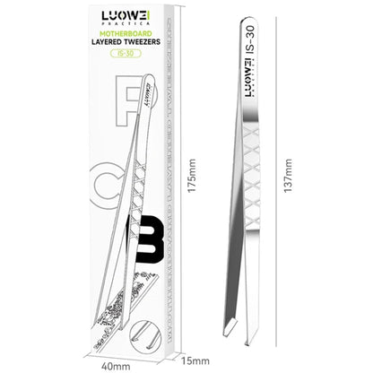 Luowei IS-30 Anti-slip Motherboard Layered Tweezers - Tweezers by PMC Jewellery | Online Shopping South Africa | PMC Jewellery | Buy Now Pay Later Mobicred