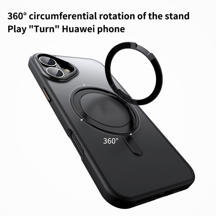 For iPhone 16 Plus 360 Rotating MagSafe Magnetic Frosted Phone Case(Purple) - iPhone 16 Plus Cases by PMC TechLife | Online Shopping South Africa | PMC TechLife | Buy Now Pay Later Mobicred