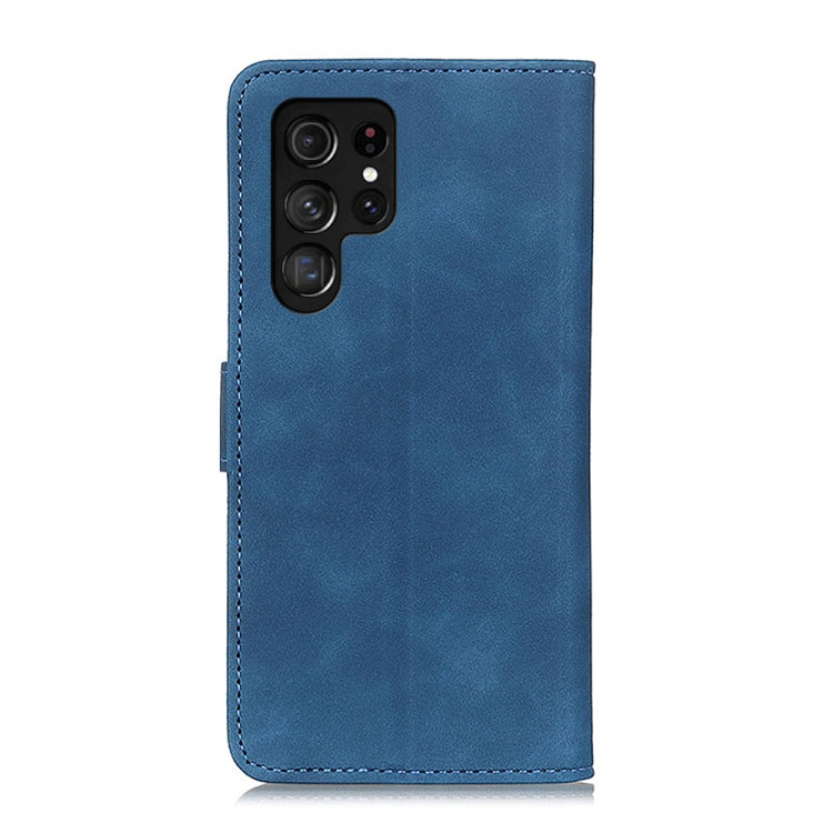 For Samsung Galaxy S25 Ultra 5G KHAZNEH Retro Texture Horizontal Flip Leather Phone Case(Blue) - Galaxy S25 Ultra 5G Cases by PMC Jewellery | Online Shopping South Africa | PMC Jewellery | Buy Now Pay Later Mobicred