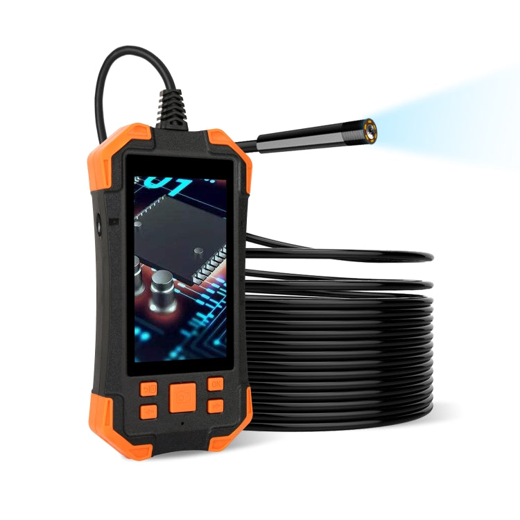 T20 4.3 inch IPS Screen 5.5mm Single Camera IP67 Waterproof Hard Cable Digital Endoscope, Length:3.5m(Black Orange) -  by PMC Jewellery | Online Shopping South Africa | PMC Jewellery | Buy Now Pay Later Mobicred