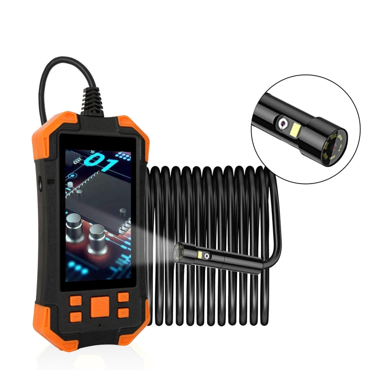T20 4.3 inch IPS Screen 5.5mm Dual Camera IP67 Waterproof Hard Cable Digital Endoscope, Length:1m(Black Orange) -  by PMC TechLife | Online Shopping South Africa | PMC TechLife | Buy Now Pay Later Mobicred