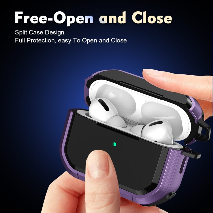 For AirPods 3 Armor TPU + PC Earbuds Box Protective Case with Metal Buckle(Silver) - For AirPods 3 by PMC Jewellery | Online Shopping South Africa | PMC Jewellery | Buy Now Pay Later Mobicred
