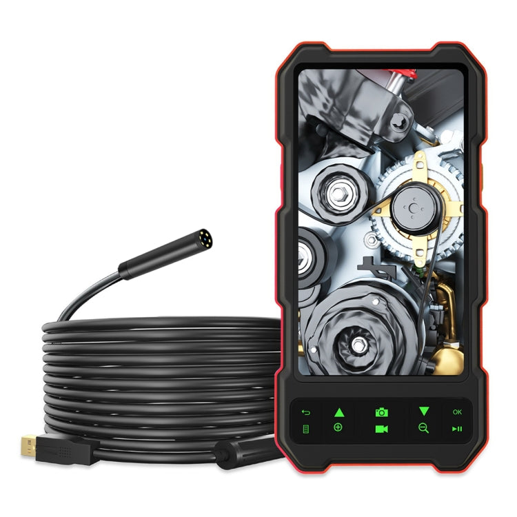 T21 4.5 inch IPS Color Screen 8mm Single Camera Split Hard Cable Industrial Endoscope, Length:10m(Black Red) -  by PMC TechLife | Online Shopping South Africa | PMC TechLife | Buy Now Pay Later Mobicred