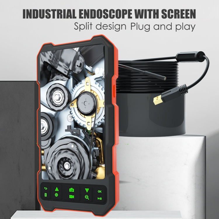 T21 4.5 inch IPS Color Screen 7.9mm Triple Camera Split Hard Cable Industrial Endoscope, Length:10m(Black Red) -  by PMC TechLife | Online Shopping South Africa | PMC TechLife | Buy Now Pay Later Mobicred