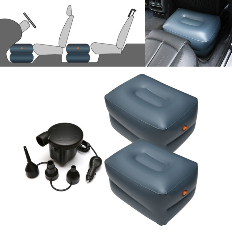 Z44Q1 2xSmall Square Stool + Car Pump Universal Car Travel Inflatable Stool - Seat Accessories by PMC TechLife | Online Shopping South Africa | PMC TechLife | Buy Now Pay Later Mobicred