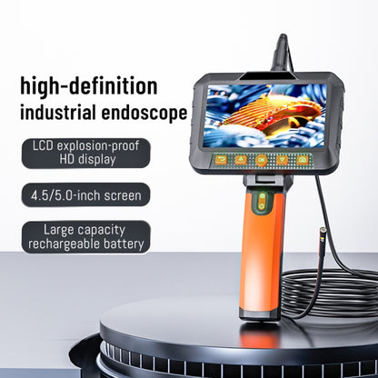 T27 5 inch IPS Color Screen 8mm Single Camera Handheld Hard Cable HD Industrial Endoscope, Length:5m(Orange Black) -  by PMC Jewellery | Online Shopping South Africa | PMC Jewellery | Buy Now Pay Later Mobicred