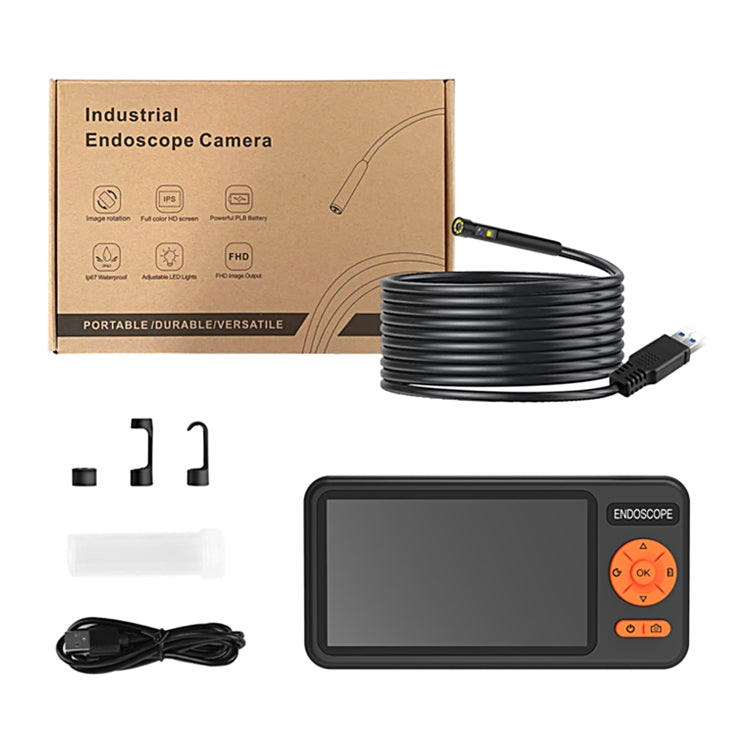 T29 5 inch IPS Screen 8mm Single Lens IP67 Waterproof Industrial Endoscope With Bracket, Length:2m - free shipping - PMC TechLife - Order now!