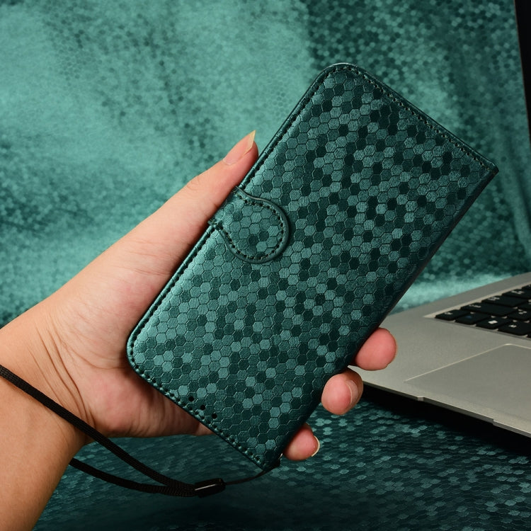 For Blackview Shark 8 Honeycomb Dot Texture Leather Phone Case(Green) - More Brand by PMC TechLife | Online Shopping South Africa | PMC TechLife | Buy Now Pay Later Mobicred