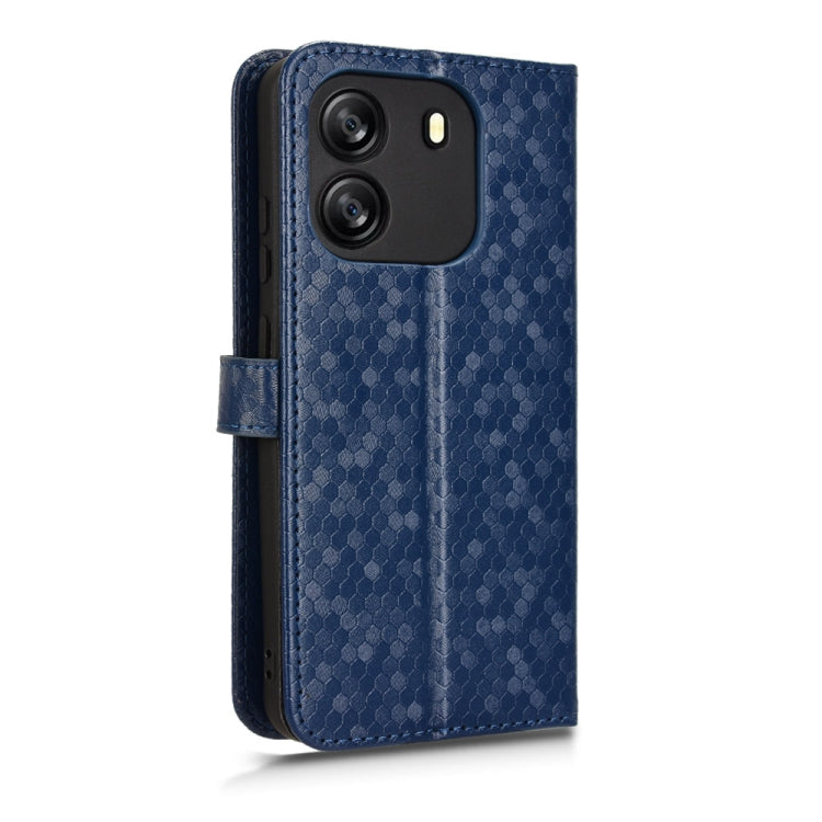 For Blackview Wave 6C Honeycomb Dot Texture Leather Phone Case(Blue) - More Brand by PMC Jewellery | Online Shopping South Africa | PMC Jewellery | Buy Now Pay Later Mobicred