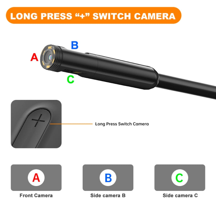 Y15 8mm Single Camera WiFi Connected Hard Cable HD Industrial Endoscope, Length:10m(Black) -  by PMC TechLife | Online Shopping South Africa | PMC TechLife | Buy Now Pay Later Mobicred