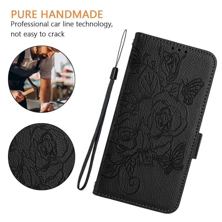 For Ulefone Note 18 Ultra Embossed Rose RFID Anti-theft Leather Phone Case(Black) - Ulefone Cases by PMC Jewellery | Online Shopping South Africa | PMC Jewellery | Buy Now Pay Later Mobicred